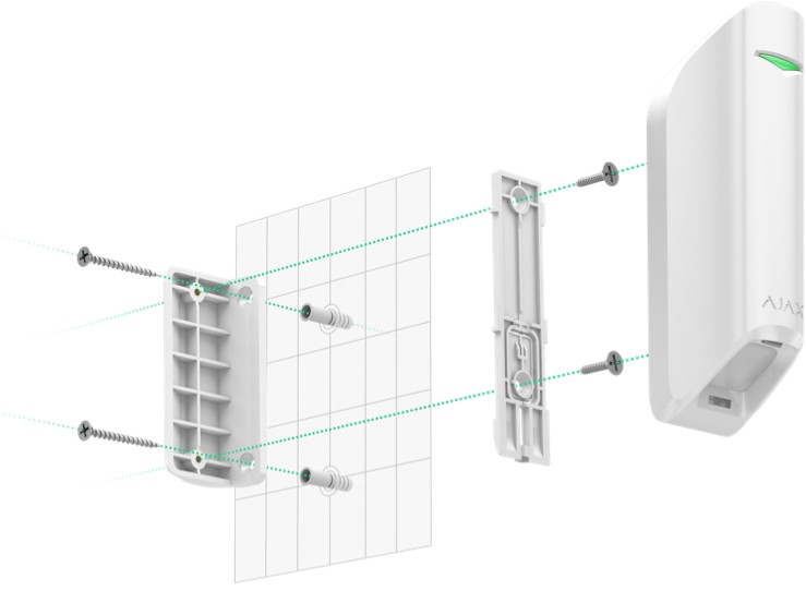Detector wireless Ajax MotionProtect Curtain, alb